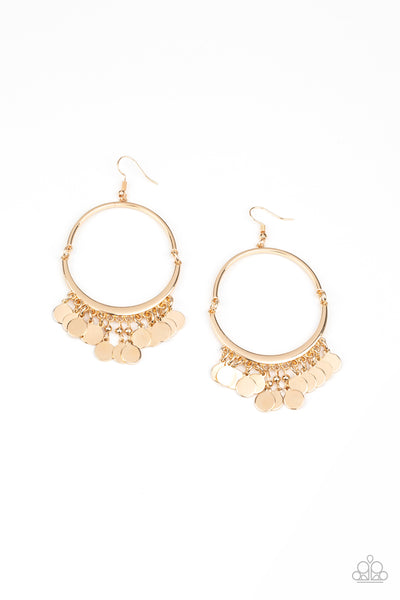 Speed of SPOTLIGHT - Gold Earrings Paparazzi