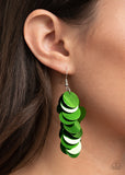 Now You SEQUIN It - Green Earrings Paparazzi