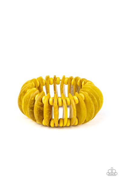 Tropical Tiki Bar - Yellow Bracelet Paparazzi
