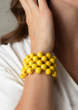 Tiki Tropicana - Yellow Bracelet Paparazzi