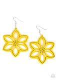 Bahama Blossoms - Yellow Earrings Paparazzi