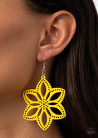 Bahama Blossoms - Yellow Earrings Paparazzi