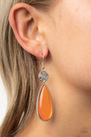 Jaw-Dropping Drama - Orange Earrings Paparazzi