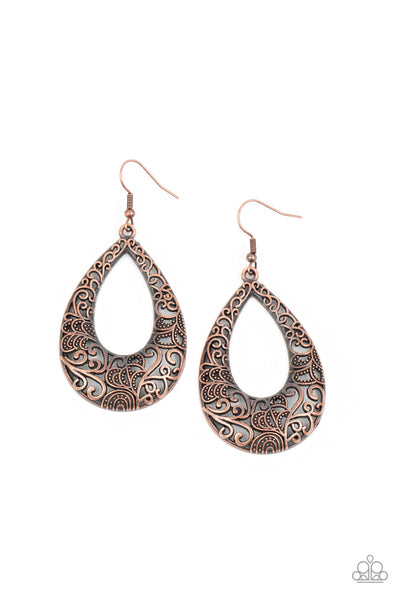 Get Into The GROVE - Copper Earrings Paparazzi