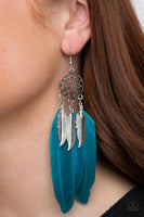 In Your Wildest DREAM-CATCHERS - Blue Earrings Paparazzi