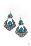 Rise and Roam - Blue Earrings Paparazzi