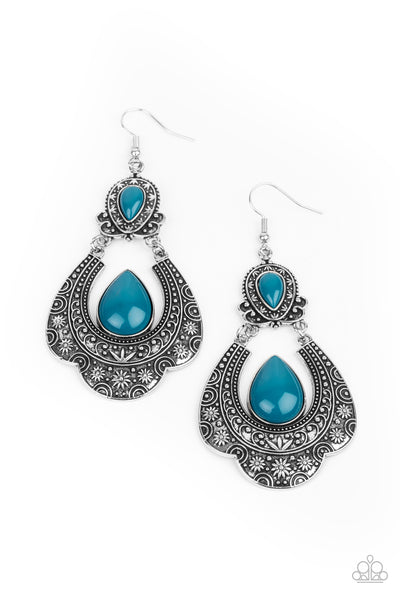 Rise and Roam - Blue Earrings Paparazzi