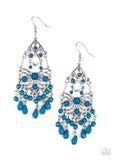 Glass Slipper Glamour - Blue Earrings Paparazzi