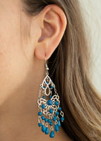 Glass Slipper Glamour - Blue Earrings Paparazzi