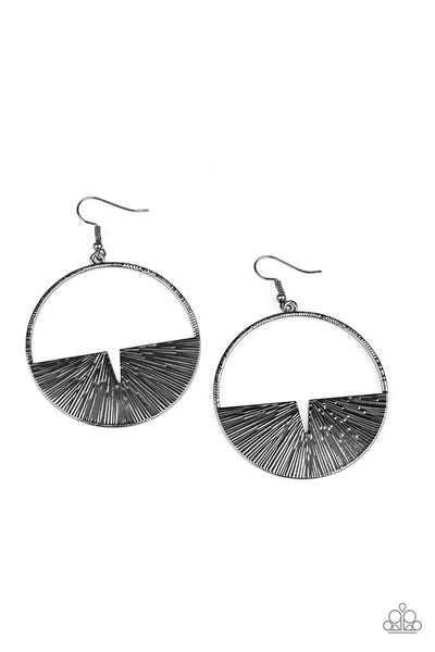 Reimagined Refinement - Black Earrings Paparazzi