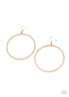 Wide Curves Ahead - Gold Earring Paparazzi