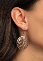 Palm Perfection - Copper Earring Paparazzi