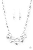 HEART On Your Heels - White Heart Necklace Paparazzi