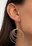 Elliptical Elegance - Gold Earrings Paparazzi
