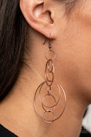 Running Circles Around You - Copper Earrings Paparazzi