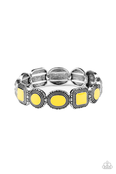 Vividly Vintage - Yellow Bracelet Paparazzi