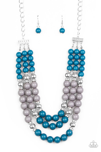 BEAD Your Own Drum - Blue Necklace Paparazzi