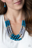 BEAD Your Own Drum - Blue Necklace Paparazzi