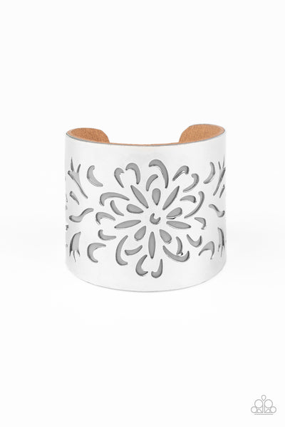 Get Your Bloom On - Silver Bracelet Paparazzi - Incoming