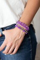 Layered Luster - Purple Bracelet Paparazzi