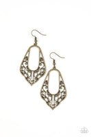 Grapevine Glamour - Brass Earrings Paparazzi