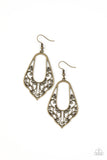 Grapevine Glamour - Brass Earrings Paparazzi