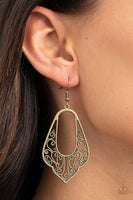 Grapevine Glamour - Brass Earrings Paparazzi