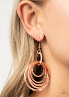 Ringing Radiance - Copper Earrings Paparazzi