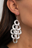 Scattered Shimmer - Silver Earrings Paparazzi