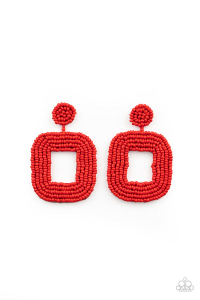 Beaded Bella - Red Earrings Paparazzi