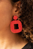 Beaded Bella - Red Earrings Paparazzi