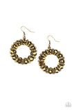 Baby, Its Cold Outside - Brass Earrings Paparazzi