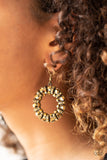 Baby, Its Cold Outside - Brass Earrings Paparazzi