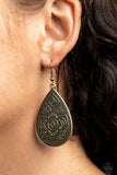 Tribal Takeover - Brass Earring Paparazzi