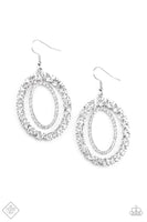 Deluxe Luxury White Earrings Paparazzi