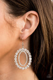 Deluxe Luxury White Earrings Paparazzi