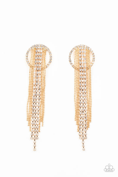 Dazzle by Default - Gold Earrings Paparazzi