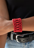 Fiji Flavor - Red Bracelet Paparazzi