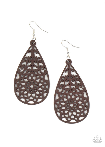 Seaside Sunsets - Brown Earrings Paparazzi