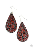 Beach Garden - Brown Earrings Paparazzi