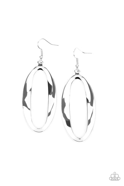 OVAL My Head - Silver Earrings Paparazzi