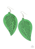 Tropical Foliage - Green Earrings Paparazzi