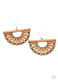 Wooden Wonderland - Green Wooden Earrings Paparazzi