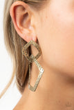 Scrap Yard - Brass Earrings Paparazzi