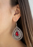 Eat, Drink, and BEAM Merry - Red Earrings Paparazzi