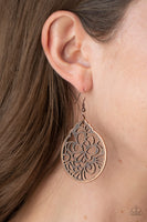 Garden Mosaic - Copper Paparazzi Earrings