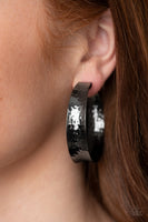 Fearlessly Flared - Black Earrings Paparazzi