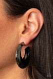 Chic CRESCENTO - Black Earrings Paparazzi