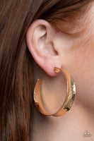 Fearlessly Flared - Gold Earrings Paparazzi