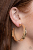 Fearlessly Flared - Gold Earrings Paparazzi